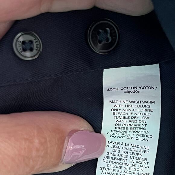 Men's Perry Ellis Portfolio Blue Slim Fit Long Sleeve Button Down XL - Picture 6 of 7